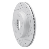 R1 12-15 Acura Ilx Front Right Drilled & Slotted Geo-Carbon Rotor