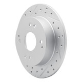 R1 92-97 Acura Cl Rear Left Drilled & Slotted Geo-Carbon Rotor