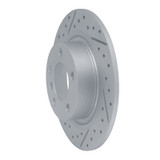 R1 13-16 Mini Cooper Paceman Rear Left Drilled & Slotted Geo-Carbon Rotor