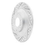 R1 06-07 Mazda 6 Rear Left Drilled & Slotted Geo-Carbon Rotor