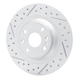 R1 01-05 Mazda Miata Rear Left Drilled & Slotted Geo-Carbon Rotor