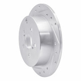 R1 00-10 Pontiac Vibe Rear Left Drilled & Slotted Silver Brake Rotor