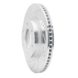 R1 08-17 Mitsubishi Montero Limited (Mexico) Front Left Drilled & Slotted Silver Brake Rotor
