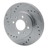 R1 97-02 Peugeot 306 (Mexico) Front Left Drilled & Slotted Silver Brake Rotor