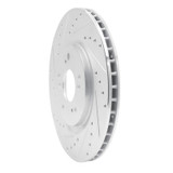 R1 97-05 Acura NSX Rear Left Drilled & Slotted Silver Brake Rotor