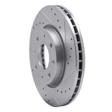R1 04-09 Kia SPECTRA Front Right Drilled & Slotted Silver Brake Rotor