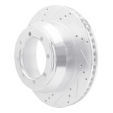R1 99-07 Ford E-350 Super Duty Rear Left Drilled & Slotted Silver Brake Rotor