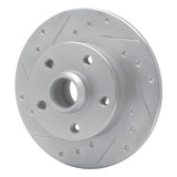 R1 92-98 Volkswagen Passat (USA/Canada) Rear Left Drilled & Slotted Silver Brake Rotor