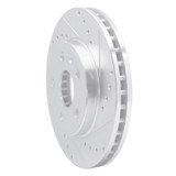 R1 11-16 Buick LaCrosse Front Right Drilled & Slotted Silver Brake Rotor