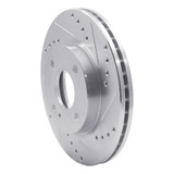 R1 11-19 Ford Fiesta (USA/Canada) Front Right Drilled & Slotted Silver Brake Rotor