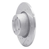 R1 75-80 Triumph TR7 Front Left Drilled & Slotted Silver Brake Rotor
