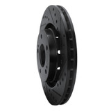 R1 05-22 Mitsubishi Outlander PHEV Front Right Drilled & Slotted Black Brake Rotor