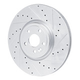 R1 17-20 Jaguar F-Pace Front Right Drilled & Slotted Silver Brake Rotor