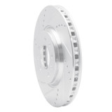 R1 06-10 Pontiac SOLSTICE Front Left Drilled & Slotted Silver Brake Rotor