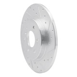 R1 06-09 Buick TERRAZA Rear Right Drilled & Slotted Silver Brake Rotor