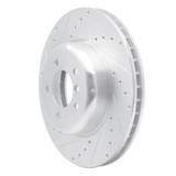 R1 04-10 BMW 650I Convertible Front Left Drilled & Slotted Silver Brake Rotor