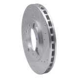 R1 91-92 Mitsubishi Mirage Front Right Drilled & Slotted Silver Brake Rotor