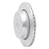R1 96-05 BMW 323CI Rear Right Drilled & Slotted Silver Brake Rotor