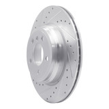 R1 12-20 BMW 340I Rear Left Drilled & Slotted Silver Brake Rotor