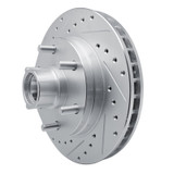 R1 94-02 Chevrolet Express 2500 Front Left Drilled & Slotted Silver Brake Rotor