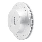 R1 90-02 Chevrolet ASTRO Front Right Drilled & Slotted Silver Brake Rotor