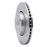 R1 99-09 Volvo S60 Front Right Drilled & Slotted Silver Brake Rotor