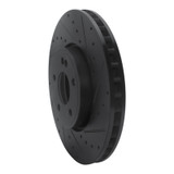 R1 19-26 Mercedes-Benz A220 Front Right Drilled & Slotted Black Brake Rotor