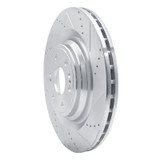 R1 14-20 Cadillac Escalade Front Right Drilled & Slotted Silver Brake Rotor
