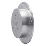 R1 15-21 Subaru WRX Rear Left Drilled & Slotted Silver Brake Rotor