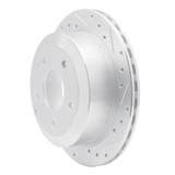R1 05-06 Pontiac GTO Rear Right Drilled & Slotted Silver Brake Rotor
