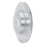 R1 19-24 Infiniti QX50 Rear Right Drilled & Slotted Silver Brake Rotor