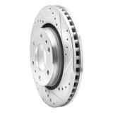 R1 06-09 Buick Rainier Front Right Drilled & Slotted Silver Brake Rotor