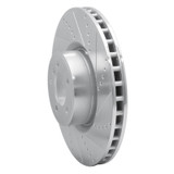 R1 10-12 Land Rover Range Rover Front Right Drilled & Slotted Silver Brake Rotor