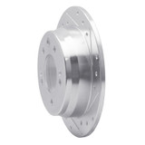 R1 09-16 Hyundai TUCSON Rear Right Drilled & Slotted Silver Brake Rotor