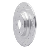 R1 18-25 Volvo S60 Rear Left Drilled & Slotted Silver Brake Rotor