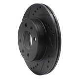 R1 03-06 Dodge Verna (Mexico) Front Left Drilled & Slotted Black Brake Rotor
