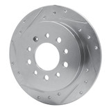 R1 07-08 Hyundai TIBURON Rear Left Drilled & Slotted Silver Brake Rotor