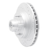 R1 93-95 Chevrolet G10 Front Right Drilled & Slotted Silver Brake Rotor