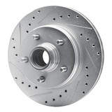 R1 90-02 Chevrolet ASTRO Front Left Drilled & Slotted Silver Brake Rotor