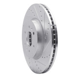 R1 09-10 Kia BORREGO Front Right Drilled & Slotted Silver Brake Rotor