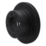 R1 03-08 Dodge Ram 4000 (Mexico) Rear Left Drilled & Slotted Black Brake Rotor