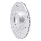 R1 06-12 Dodge Attitude (Mexico) Front Right Drilled & Slotted Silver Brake Rotor