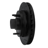 R1 94-99 Dodge Ramcharger (Mexico) Front Right Drilled & Slotted Black Brake Rotor