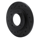R1 88-93 Ford Festiva Front Left Drilled & Slotted Black Brake Rotor