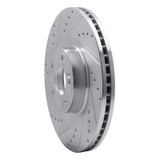 R1 11-17 Genesis G80 Front Left Drilled & Slotted Silver Brake Rotor