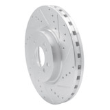 R1 12-18 Mercedes-Benz ML250 Front Right Drilled & Slotted Silver Brake Rotor