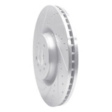 R1 07-09 Mercedes-Benz GL320 Front Left Drilled & Slotted Silver Brake Rotor
