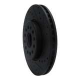 R1 17-25 Buick Enclave Front Right Drilled & Slotted Black Brake Rotor