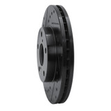 R1 92-98 Lexus SC300 Front Left Drilled & Slotted Black Brake Rotor