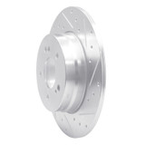 R1 96-98 Mercedes-Benz SL500 Rear Right Drilled & Slotted Silver Brake Rotor